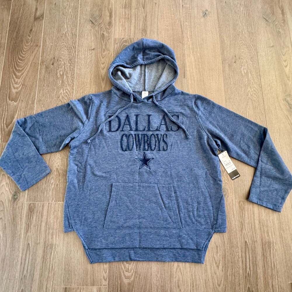 Dallas Cowboys NFL Pullover Hoodie Football Fan Lounge Cozy Glitter Women XL